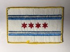 Chicago Illinois Flag Patch   Yellow Trim