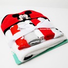 Disney Baby Mickey Mouse 6 Pc Hooded Infant Towel And Washcloth Bath Set New