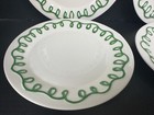 Four Kate Spade New York For Target Stoneware Dessert Plates Green Ribbon 8 1 8 