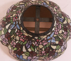 Vintage Large Tiffany Style Stained Glass Table Flower Lamp Shade