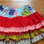 Matilda Jane Ruffle Skirt Kids Red Multi Tiered Boho Cityscape Size 2