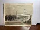 1950   s 8x10 Photo Of Old Sinclair Gasoline Gas Station With Pumps   Signs