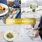 160 Pack Gold Plastic Cutlery Disposable Silverware 80 Forks 40 Knives 40 Spoons