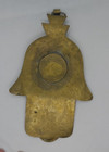Rare Antique Moroccan Bronze Judaica Hamsa Evil Eye Pendant Protection Amulet