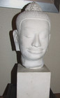 Vintage 1964 Handmade Meditating Tibetan Buddha Head Statue Sculpture Stand 22 
