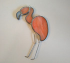 Pink Flamingo Stained Glass Sun Catcher Florida Summer Tropical Beach Ocean