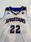 Game Worn Used Adidas San Jose State Spartans Sjsu Basketball Jersey Medium B 22