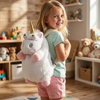New Despicable Me Unicorn Plush Backpack Soft Stuffed Animal School Bag Gift