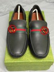Replica Kit Gucci Web Stripe Black Web Horsebit  Loafers