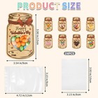 24pcs Kraft Candy Jar Valentines Day Cards Set clear Sealed Bags Valentine Cards