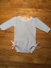 Rufflebutts 2pc Long Sleeve Striped One-piece Swimsuit Set 0-3m Blue green