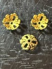 50 Vintage New England Filigree Brass Beadcaps Antique Gold Finish 10mm