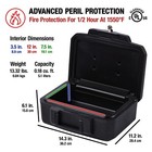 1200 Fire-resistant Box Safe With Key Lock 0 18 Cu  Ft   Black