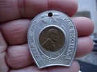 Vintage Encased Penny   Good Luck Token Rio Coin Store Nyc 1964