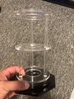 Uv Acrylic Triple Baseball Display Case Black Base Ball Holder  Stand Up 