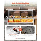 5 Pans   2 Pots Commercial Food Warmer Steam Table With Undershelf Shield