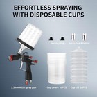 Aeropro Tools R500 Lvlp Air Spray Gun A610 With Disposable Cup Kit  Black 