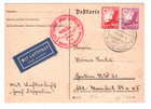 Germany Graf Zeppelin Lz 130 Air Mail Card Sudetenland Berlin 1938 Kz236