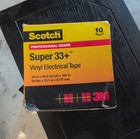 Scotch Super 33  Vinyl Electrical Tape Black Flame Retardant 10 Rolls 3 4in X 6   