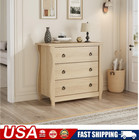 Bedroom Storage Dresser 3 Drawers With Cabinet Wood Furniture Bedroom Chest