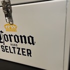 Corona Hard Seltzer Metal Beer Cooler - Handles  Hinged   Latch-nice Condition
