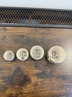 Set Of 4 Bistro Tile Measuring Cups   Bowls Anthropologie 1 4 1 3 1 2 1 Cup Used