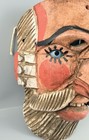 Vintage Guatemalan Carved Wood Folk Art Conquest Dance Mask Glass Eyes 8 5  X 6 