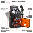 Usa Gear S17 Camera Backpack     Large Dslr Bag With Laptop   Tripod Storage