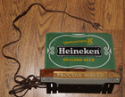 Vintage Heineken Imported Beer Light Sign Bar Cash Register Topper