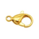 50pcs lot 18k Gold Plated Stainless Steel Lobster Clasp Hook Claw Clasp Findings