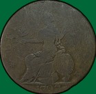 1797 Lothian Leith Halfpenny Ship britannia Conder Token Fine F Coin  33856