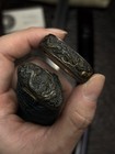 Ryu Dragon Fuchi Kashira Hira-zukuri Wakizashi  Antique  Signed Nobukuni