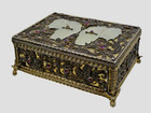 19 Century Silver Jeweled Austrian Hungarian Box   18 Century Chinese White Jade