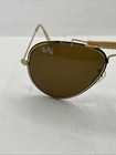 Vintage Ray-ban B l Diamond Hard Aviator Sunglasses Rare Gold Frames Gold Lens