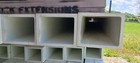 Fiberglass Square Tube W 3 5 8in X H 4 5 8in X 7 1 2ft Th 1 4in Gray white brown
