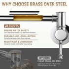 Aleasha Al-1a69c Pot Filler Faucet Chrome Wall Mount Brass Folding 2 Handles