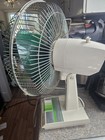 Vintage 1970 s Green Lasco Sears Tilting Atomic Logo Fan Very Rare Works 3 Speed