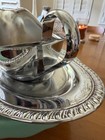 Vintage Silverplate Gravy Boat With Underplate   Ornate Silver Serving Dish