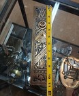 W   S W Antique Brass Ornate Victorian Door Backplate escutcheon W  Knob Hole