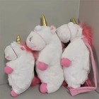 New Despicable Me Unicorn Plush Backpack Soft Stuffed Animal School Bag Gift