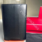 Cartier Black Leather Passport Holder Wallet Silver Corner Vip Gift With Box Nos