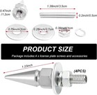 4 Pcs Spikes License Plate Screws For Car  Anti Theft Spike Shape Aluminum Car P