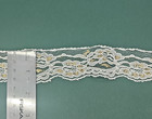 Vintage Metallic Gold Silver Lace Trim Lot 25  Yards Wrights Bridal Craft Bulk