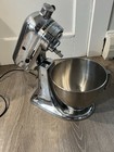 Rare Kitchenaid Custom Metallic Chrome Stainless Steel Mixer Tilt Head W  Bowl