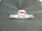 1960 s Twa Agent sky Cap Name Badge Type Iii