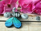 Day Of The Dead Small Skeleton Fairy With Wings Handmade Puebla Mexican Folk Art