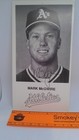 Mark Mcgwire B w Photo Card Athletics Signed 3 25  X 6  Auto Autograph No Coa