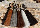 3  Horse Hair Tassels With Loop - Natural Colors
