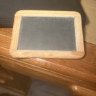 Vintage Antique Slate Black Board Chalk Board 7 75x6 Inches Pine Wood Frame 