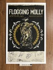 Flogging Molly 2023 Winter Tour Vip Bundle Signed Poster Tote Flask Patch